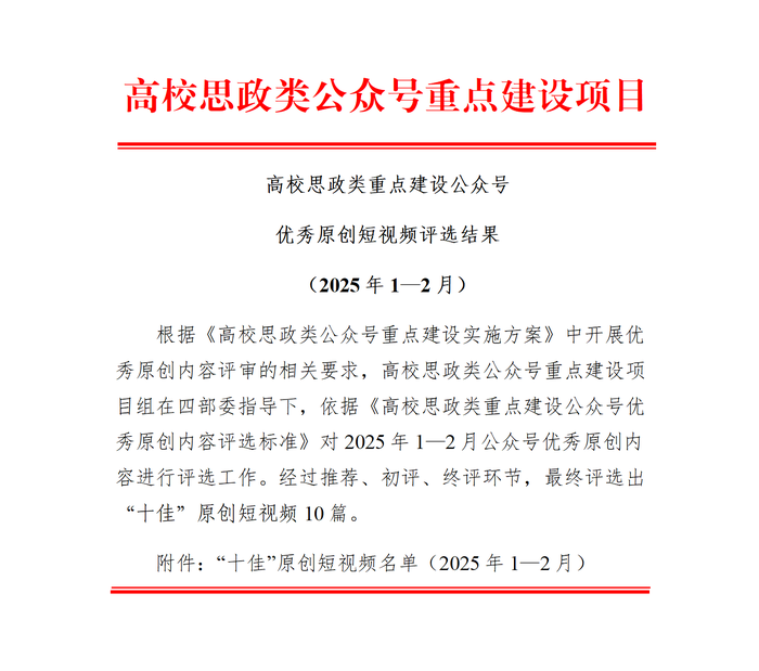 红头 优秀原创内容评选结果-短视频_1—2月 红头 优秀原创内容评选结果-短视频_1—2月