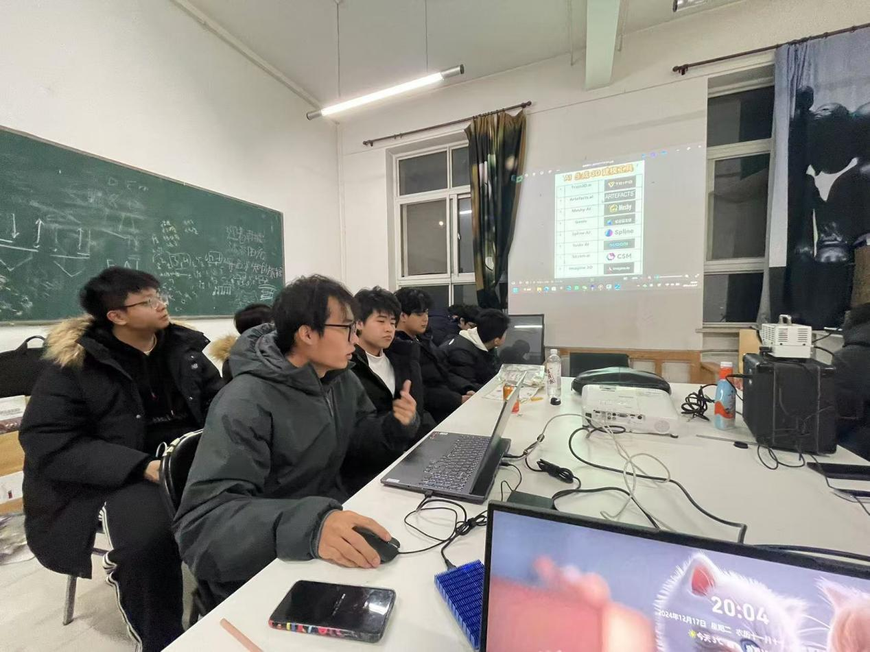 同学们进行AI作品制作经验分享