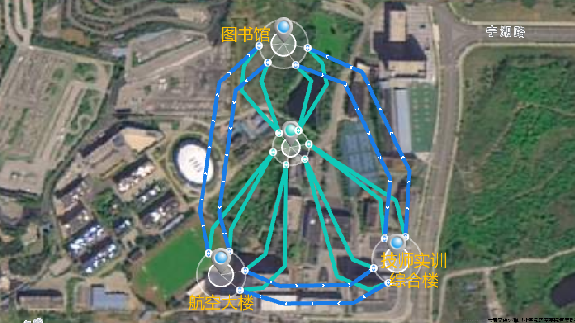 图2：校园无人机配送航线
