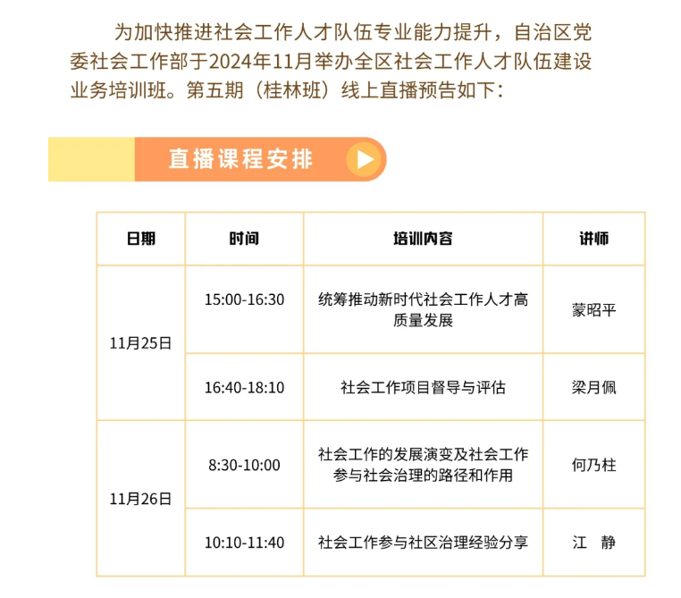 15-1支部何乃柱老师受邀为广西社会工作专业人才队伍建设业务培训班第五期授课
