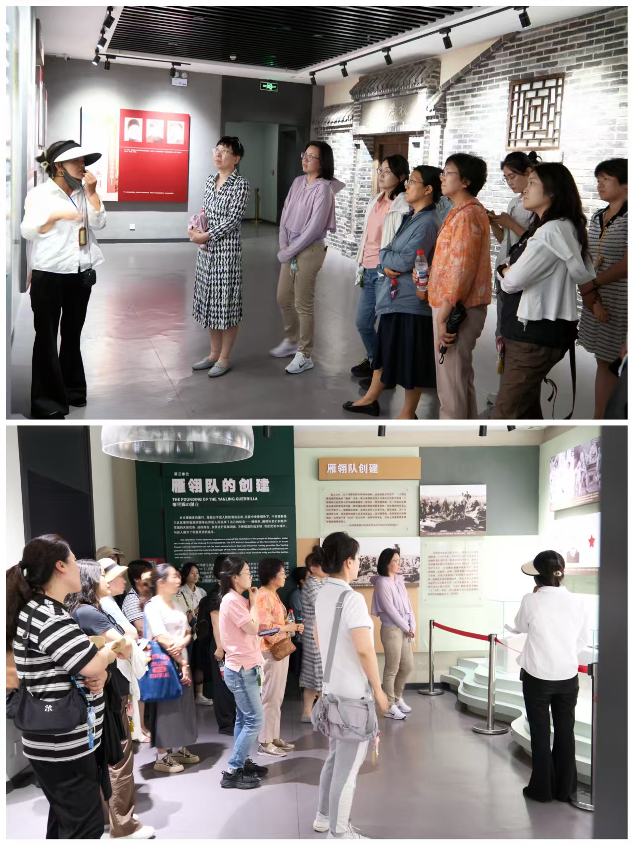 25.6.28保定义诊参观雁翎队纪念馆合影