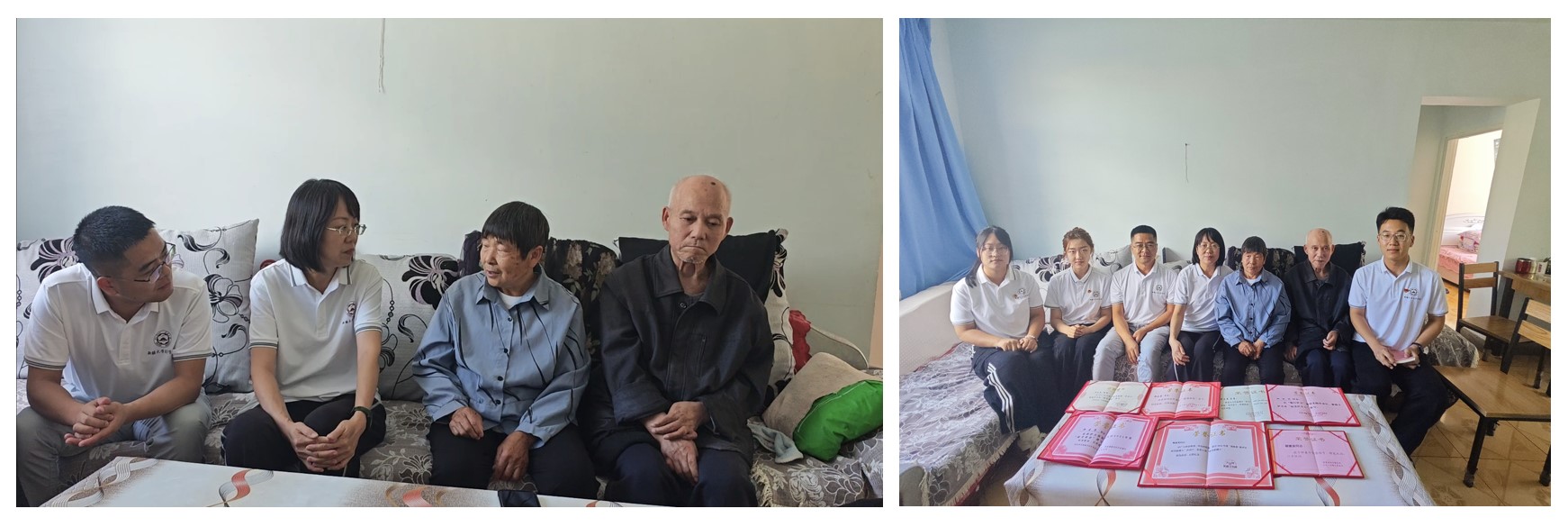 图1 师生在道德模范卿素英老人家中 图1 师生在道德模范卿素英老人家中