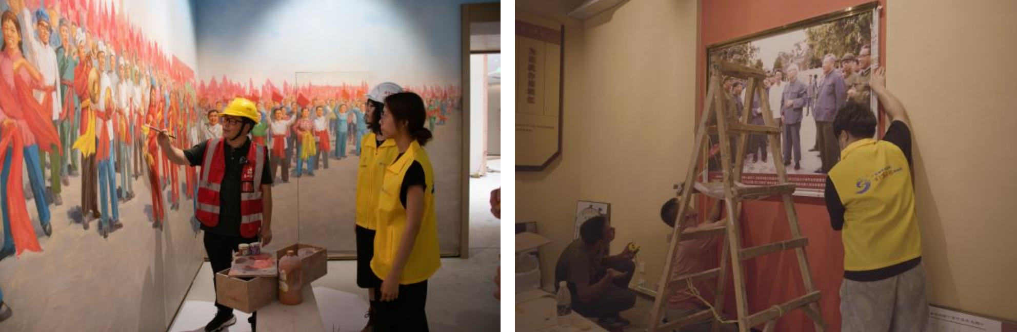 支部师生在叶剑英元帅馆现场布展 支部师生在叶剑英元帅馆现场布展