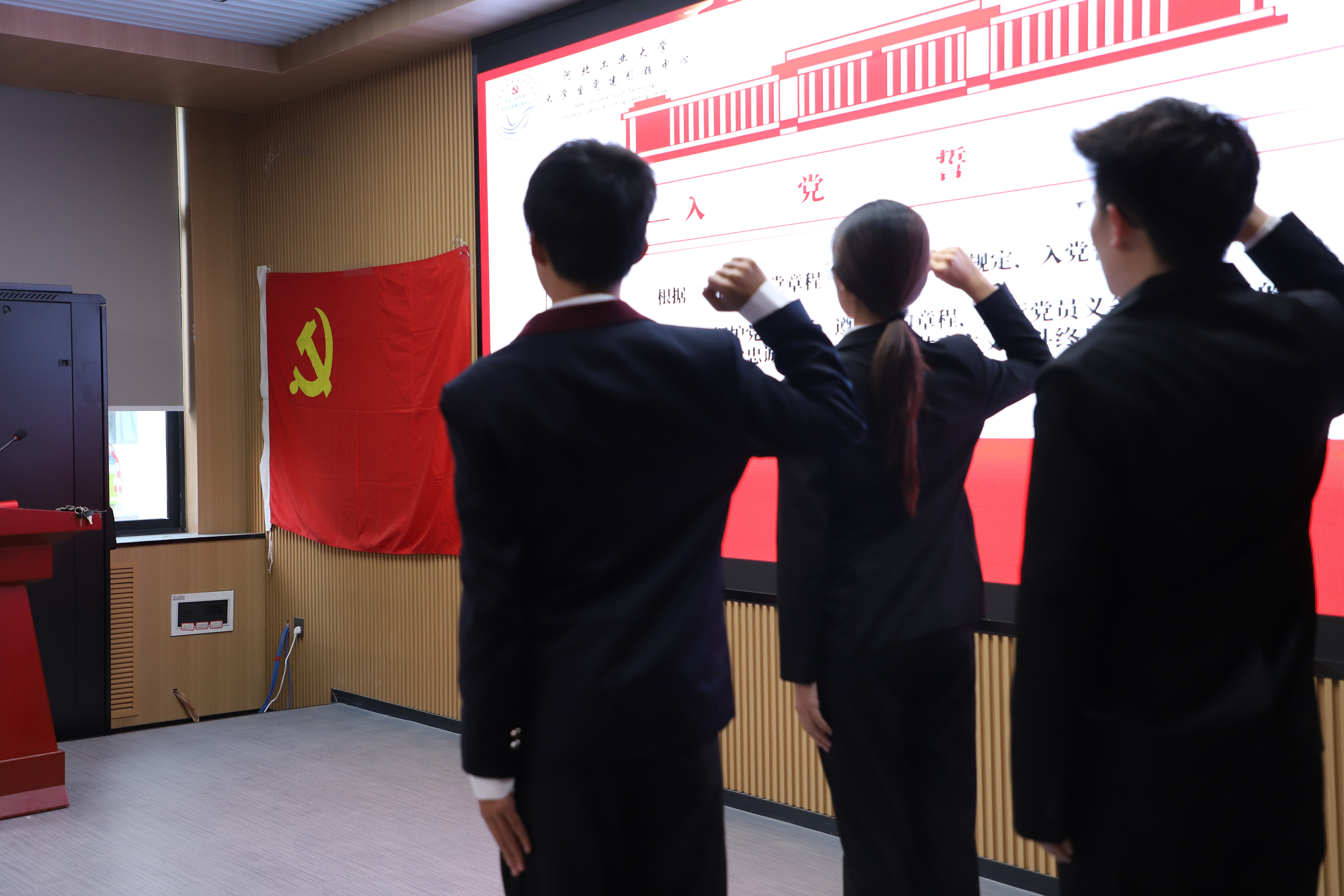 3-庄严重温入党誓词，坚定初心，共启丝路党建新篇