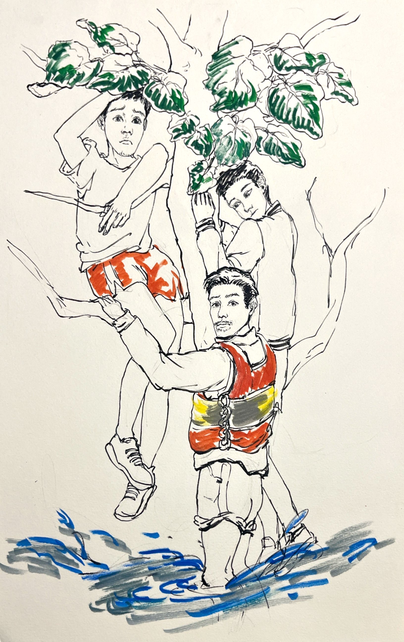 24影视动画1班 曾雅雯 《洪浪中的守望》 高建成1