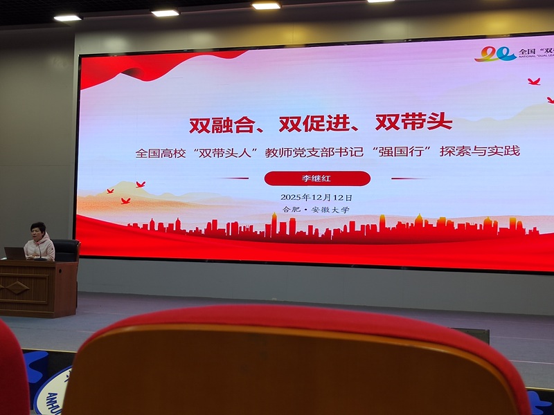 聆听全国高校“双带头人”教师党支部“强国行”专项行动办公室主任李继红教授做主题报告